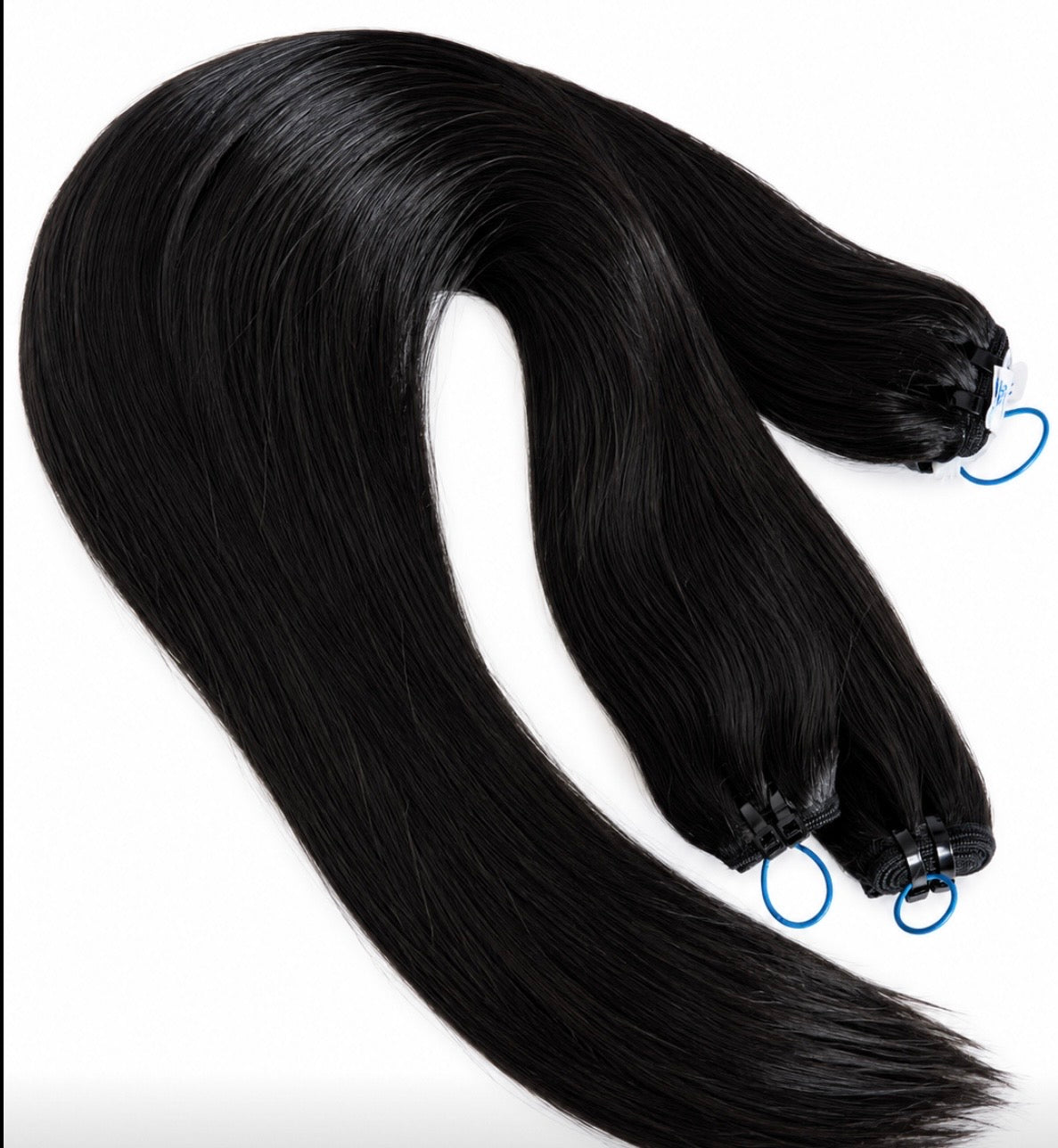 Raw straight hair.