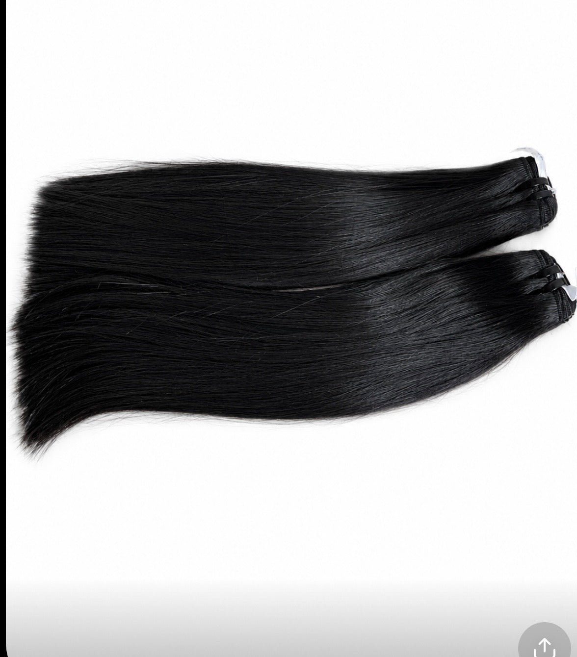 Raw straight hair.
