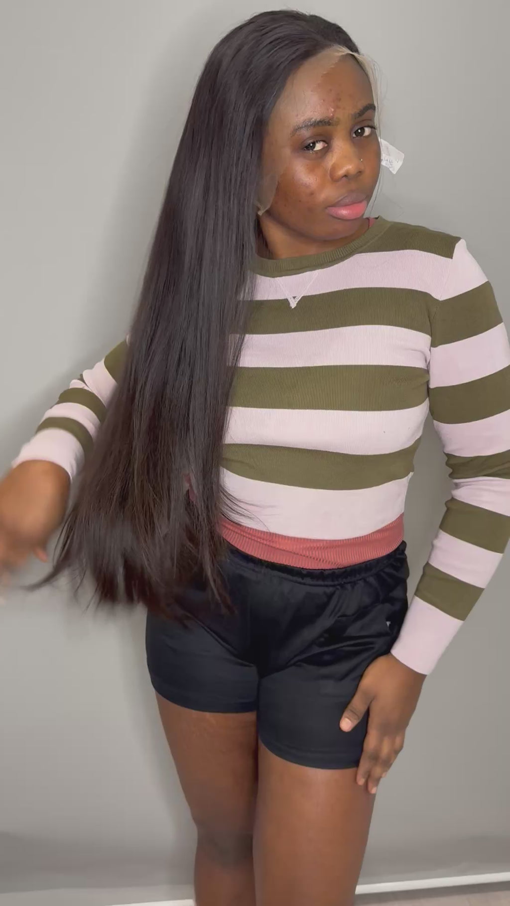 26 inches straight frontal